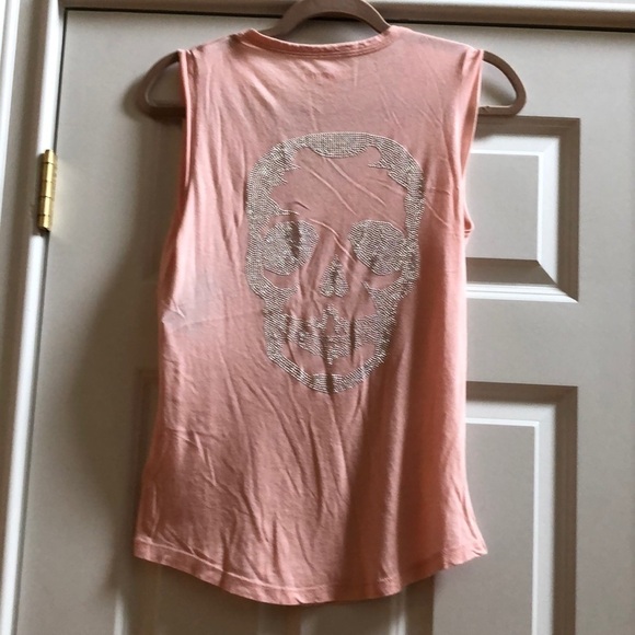 Zadig & Voltaire Brooklyn Skull Tee Blush Medium - Picture 2 of 7
